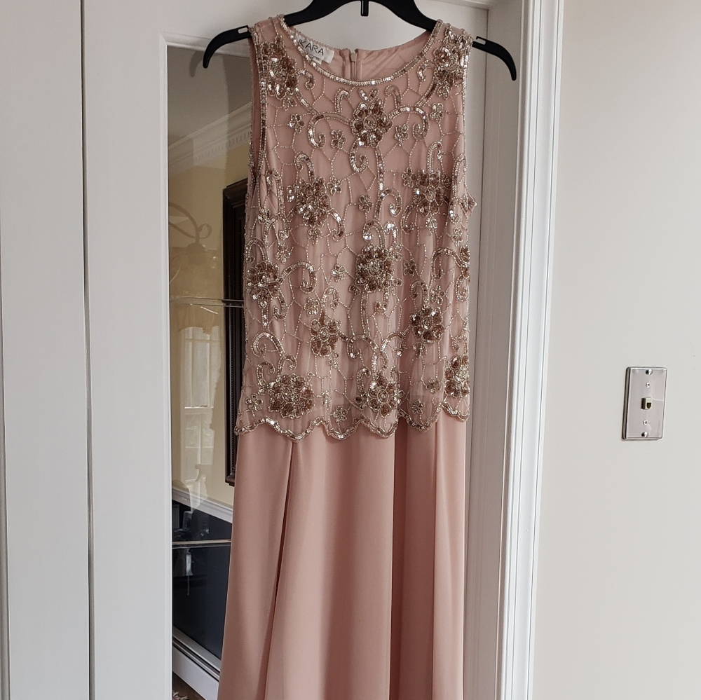 Formal gown with shawl